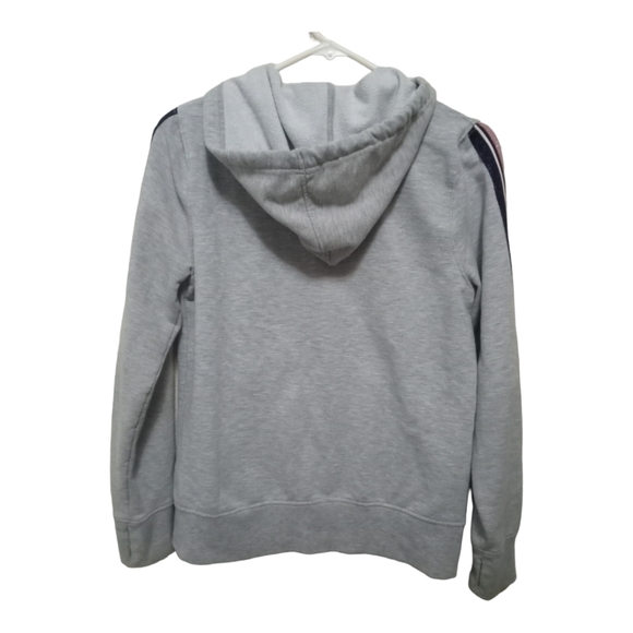 Juicy Couture Sport Full Zip Hoodie Sweatshirt. Pink & Blue Striped Sleeves. M - Picture 2 of 8